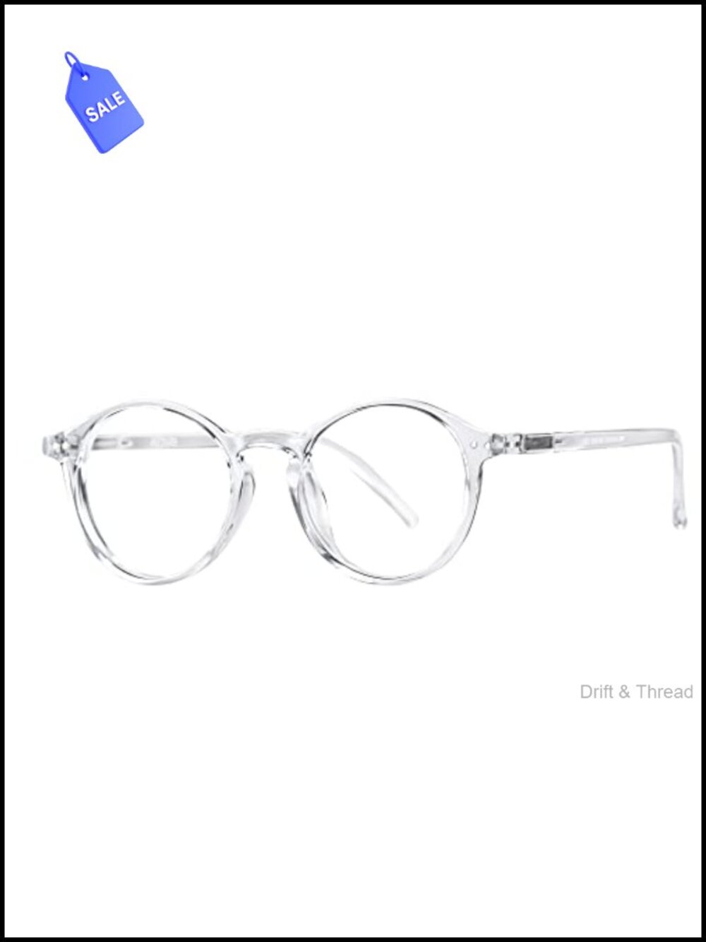 Round Retro Blue Light Blocking Glasses TR90 Spring Hinges UV Protection